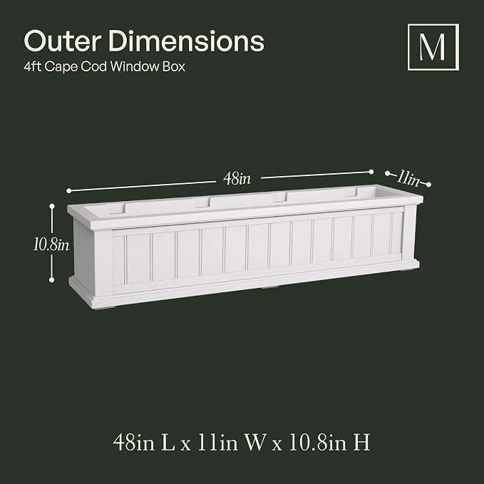 Mayne Cape Cod 4ft Window Box - Image 6