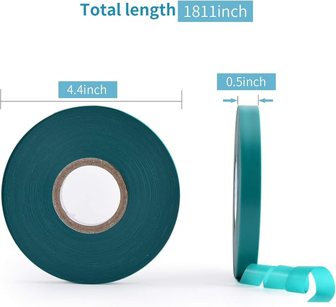 10 Pcs 150 Feet x 1/2" Wide Stretch Tie Tape Green Plant Garden Tie, Garden - Image 2