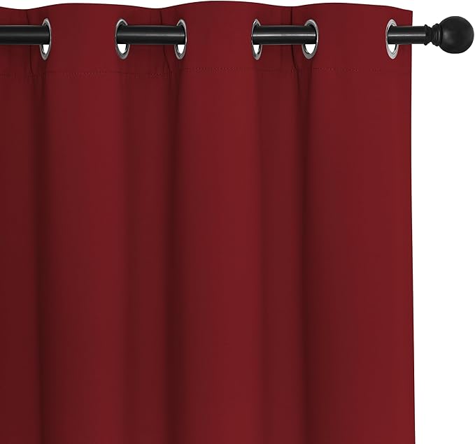 NICETOWN Burgundy Red Blackout Curtains - Image 7