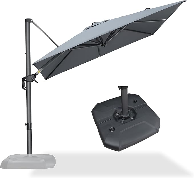 PURPLE LEAF 8 Feet Square Cantilever Umbrella Patio Umbrella - Image 2