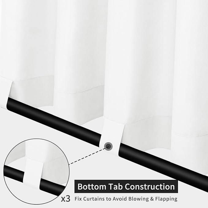 Easy-Going Linen Look Outdoor Curtains Waterproof Windproof Porch Curtains - Image 4