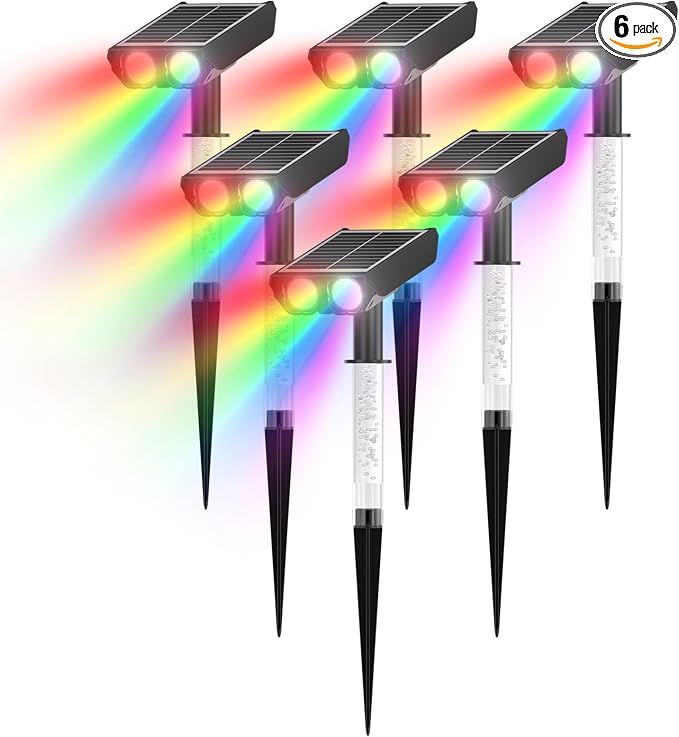 RGB Solar Spot Lights : 2 IN 1 Solar Lights Outdoor by Unknown