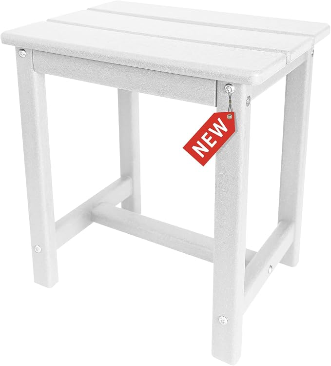 Adirondack Square Side Table, one-Tier Outdoor end Table, Patio Side Table - Image 7