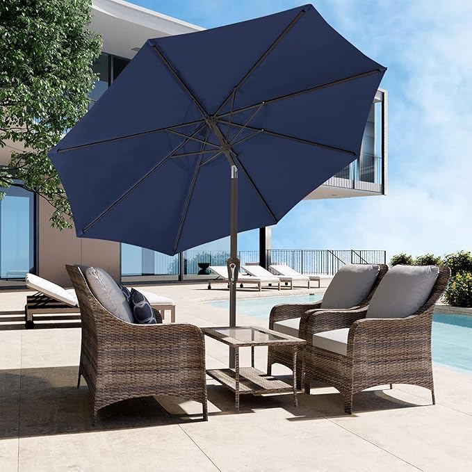 JEAREY 9FT Outdoor Patio Umbrella Outdoor Table Umbrella - Image 4