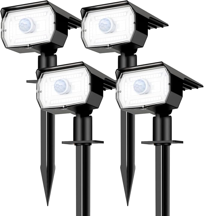 nipify Solar Lights Outdoor Waterproof, Motion Sensor Spot Lights- 4 Pack/56 by Nipify