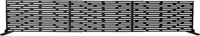 Oakland Living 6 ft. X 4 ft. Black Freestanding Metal Privacy Screen Room - Image 7