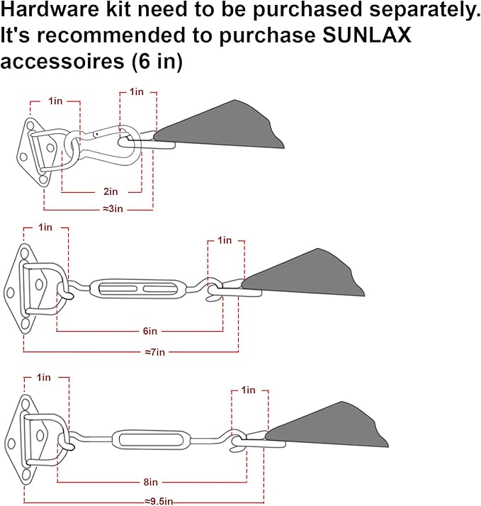 SUNLAX Sun Shade Sail 13' x 20' Butter Cream Rectangle Canopy Sail Shade Cover - Image 3