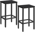 Bar Stools, 2-Piece Dining Stools, 25.8-Inch Height, Rectangular Industrial Bar by MAHANCRIS