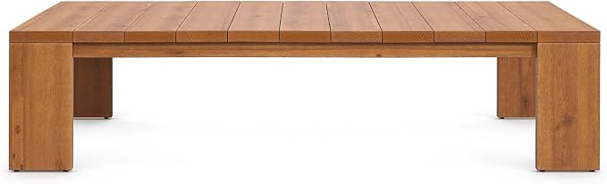 Modway Tahoe Acacia Wood Rectangular Outdoor Patio Coffee Table in Natural - Image 5