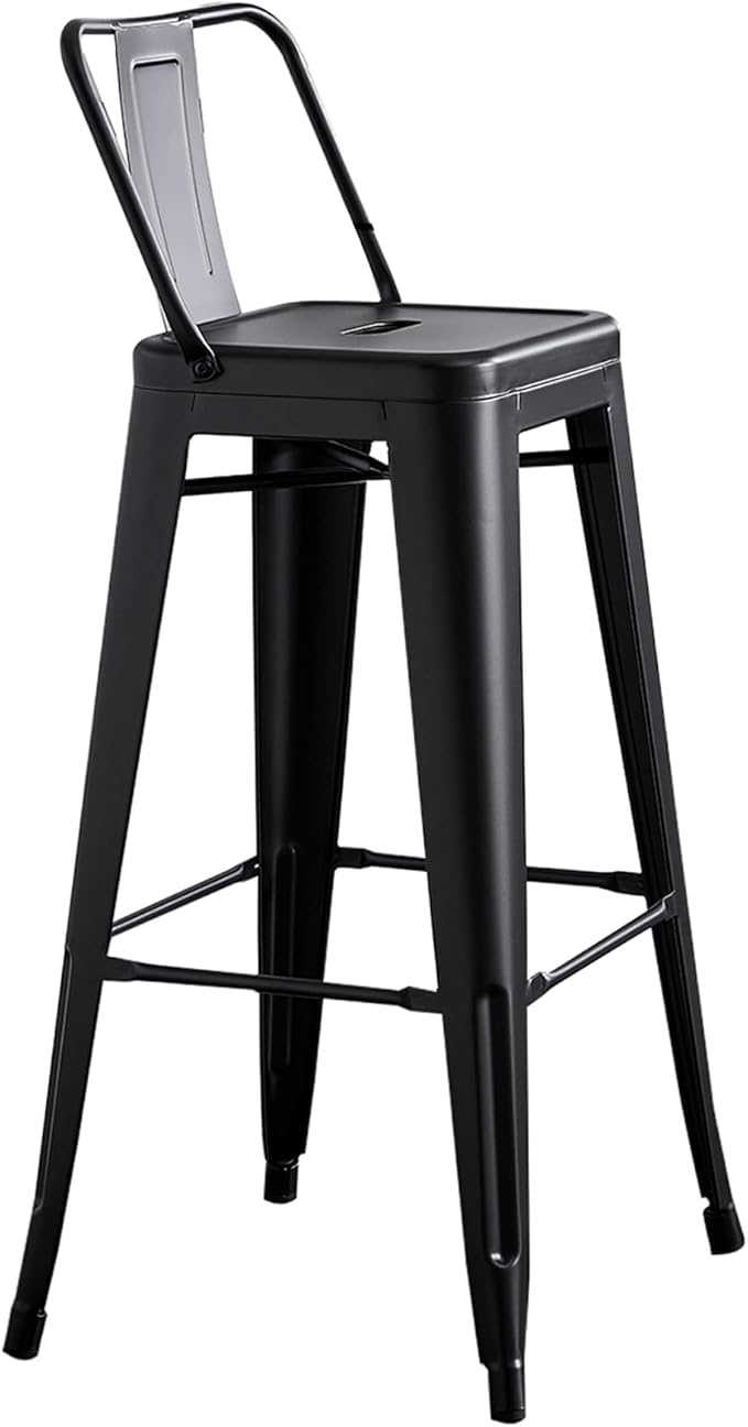 AC Pacific 30” Metal Barstool Set of 2 – Country Rustic Style - Image 4