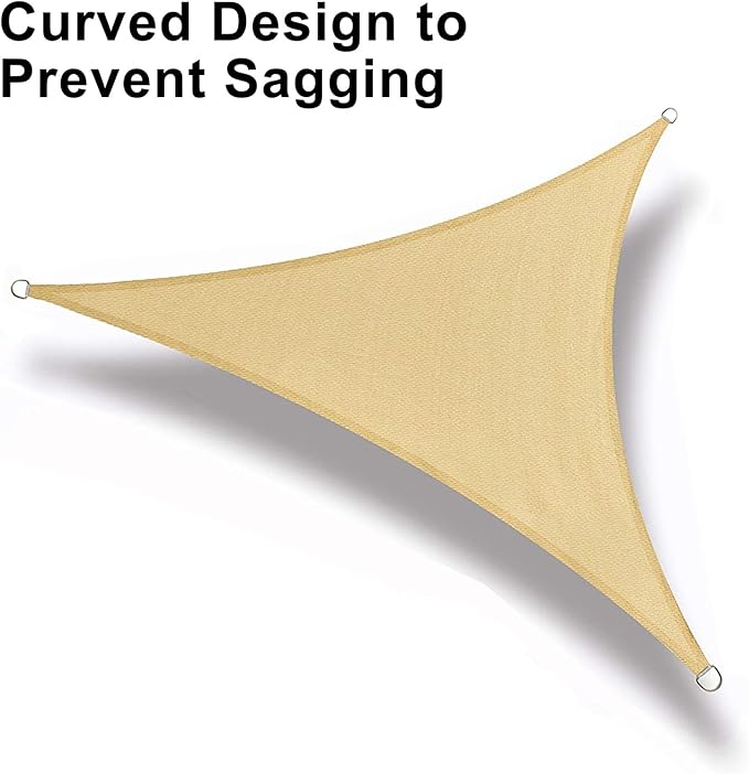 LOVE STORY Custom Size 8'x12'x14.4' Sand Sun Shade Sail Right Triangle Sunshade - Image 6