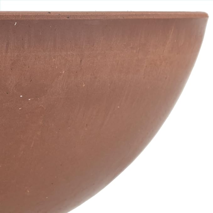 PSW Pot Collection M25TC 8-inch Plastic/Stone/Wood Composite Low Bowl Planter – - Image 3