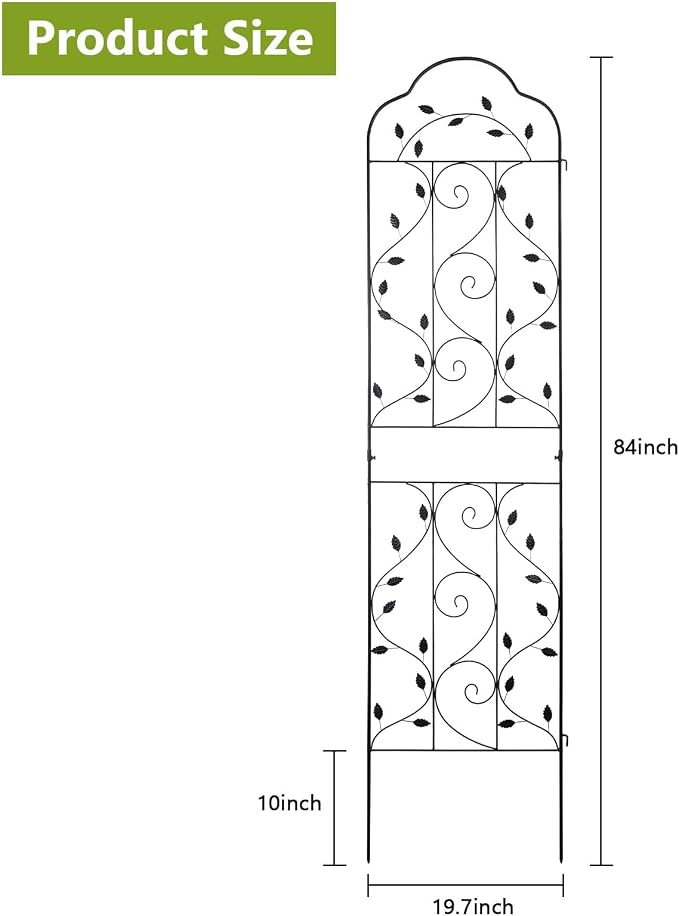 hogardeck 4 Packs 84 * 19 inch Metal Garden Trellis - Image 5