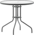 Flash Furniture Bellamy 31.5'' Round Indoor/Outdoor Tempered Glass Metal Frame by FlashFurniture