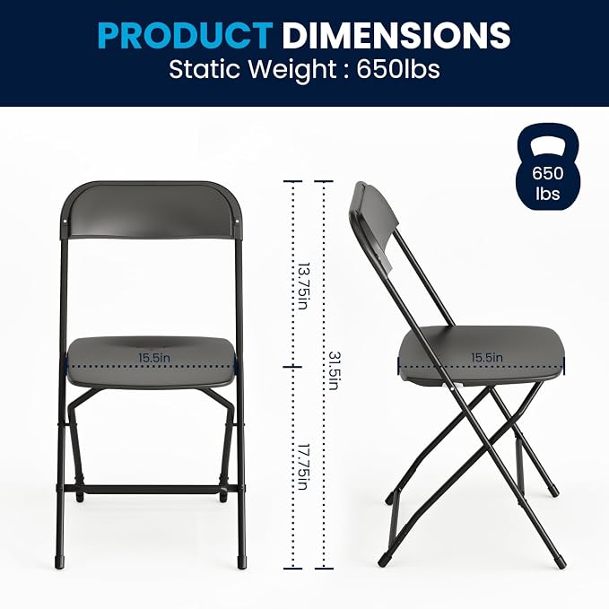 Flash Furniture Hercules Series Plastic Folding Chairs - Image 3