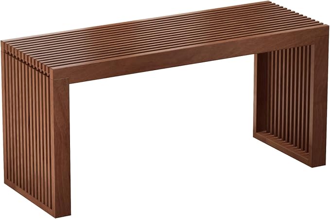 Bamboo Dining Bench Indoor Long Entryway Shoe Rack Bench, Outdoor Modern Wood by HEALTHYYOU