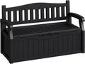 80-Gallon Outdoor Storage Bench, Waterproof Deck Box by Acurax