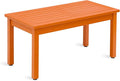 LUE BONA Outdoor Coffee Table Rectangle, HDPS Patio Coffee Tables by LUEBONA