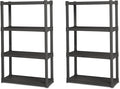 Sterilite 2-Pack 4 Shelf Unit, Heavy-Duty Shelving Storage and Utility Rack by Sterilite