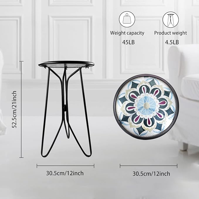 LIFFY Outdoor Side Table, Home Decorative Plant Stand & End Table Outside - Image 3