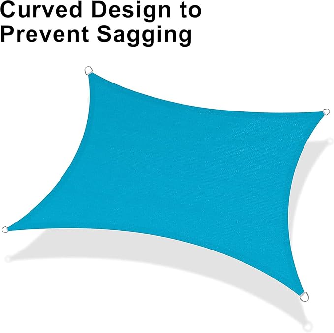 LOVE STORY Custom Size 10'x14' Turquoise Blue Sun Shade Sail Rectangle UV Block - Image 6