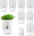 8 Pack Self Watering Pots for Indoor Plants, PlanterHoma 3.2 Inch Plant Pot by Planterhoma