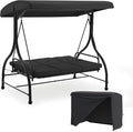 U-MAX Porch Swing with Cover, Patio Swing with Adjustable Backrest&Canopy 3 by U-MAX