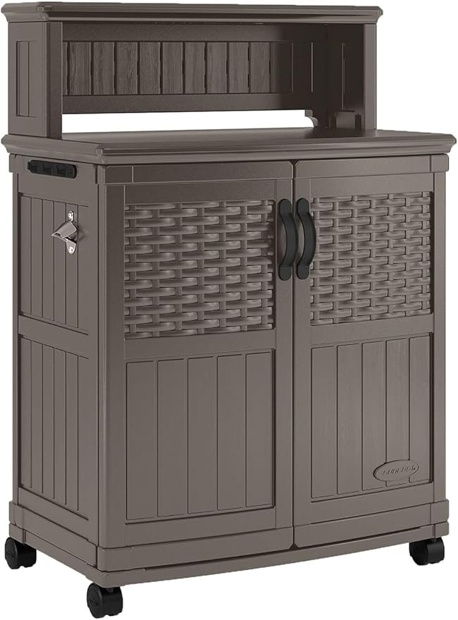 Suncast Patio Plastic Storage and Prep Station by Suncast