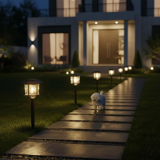 XMCOSY+ Solar Pathway Lights Outdoor, 2-Tone LED Waterproof Garden Outdoor - Image 9