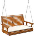 VINGLI Wooden Porch Swing, Heavy Duty 880 LBS Hanging Patio Bench by VINGLI