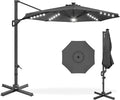 Best Choice Products 10ft Solar LED Cantilever Patio Umbrella, 360-Degree by BestChoiceProducts