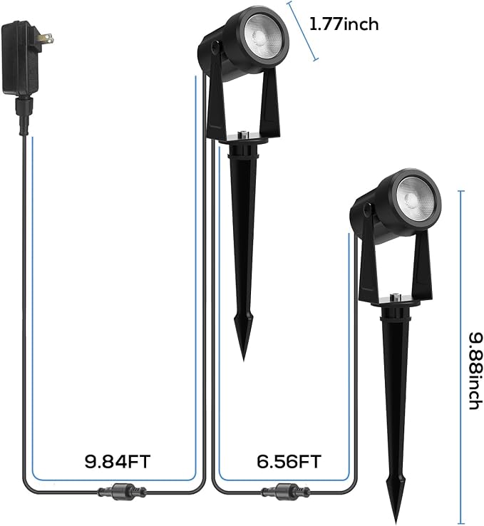 Banord Outdoor Landscape Lighting, 6 Pack Outdoor Spot Lights, Low Voltage LED - Image 3