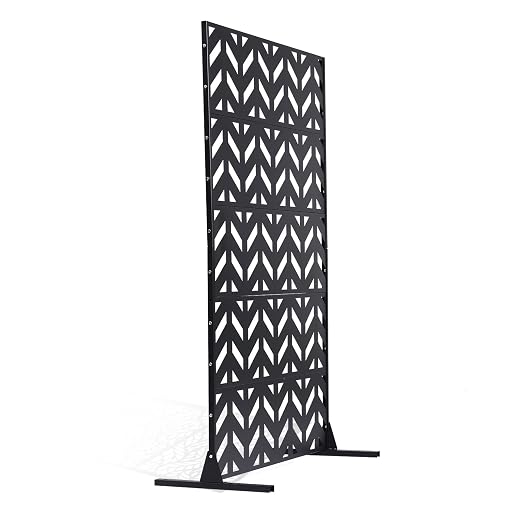 VEVOR Metal Privacy Screen, Outdoor Privacy Screens 5-Panel, Freestanding - Image 12