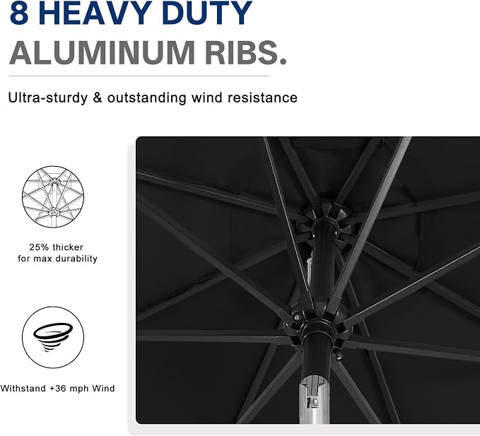 ABCCANOPY 10FT Durable Solar Led Patio Umbrellas - Image 7