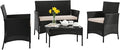 FDW Rattan Furniture Wicker Chair Patio Bristo Set by FDW