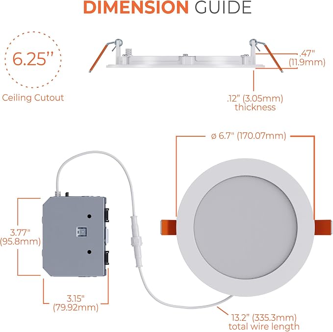 HALO HLB 6 inch LED Recessed Lighting Canless Dimmable Wet Location Selectable - Image 8