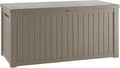TARKARI 150 Gallon Lockable Resin Deck Box, Waterproof & UV-Resistant Outdoor by Home