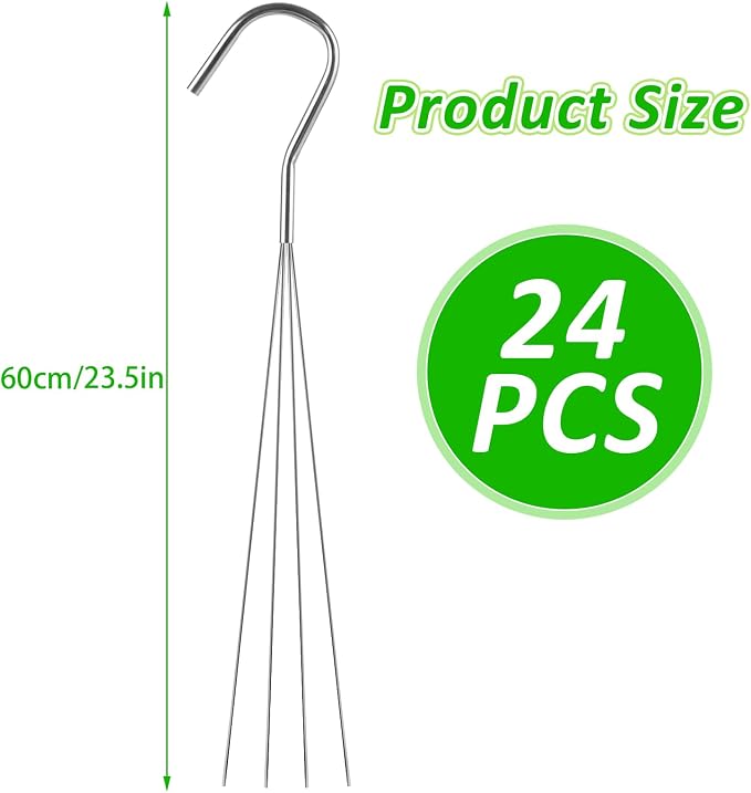24 Pack Chain for Hanging Plants, 24 inch 4 Point Wire Plant Hangers for - Image 2