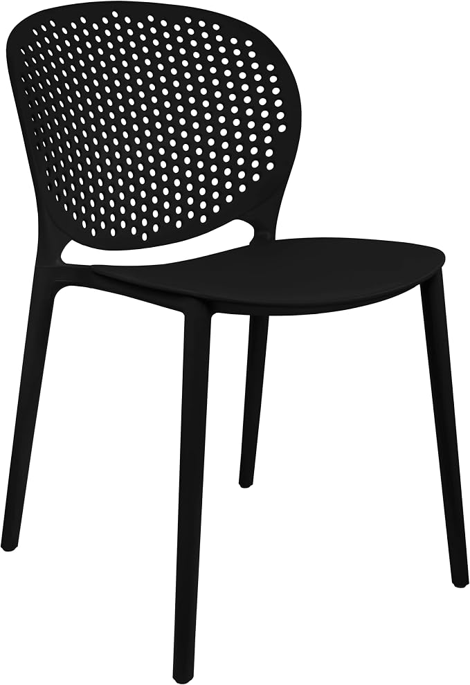 2xhome Set of 3 Patio Dining Chairs | Modern Stackable Outdoor Pool Side Chair - Image 7