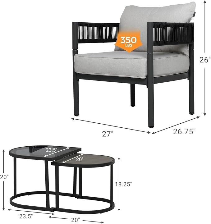 Grand patio 4-Piece Outdoor Conversation Set - Image 2