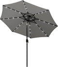 Blissun 9 ft Solar Umbrella, 32 LED Lighted Patio Umbrella, Table Market by Blissun