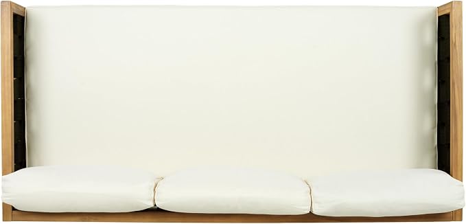 Merax Outdoor 3 Seater Daybed, Acacia Wood Patio Day Bed Couch Sofa - Image 8