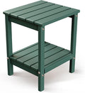 GREENVINES Adirondack-Outdoor-Side-Table | 14 x 13 Inches | HDPE Plastic | All by GreenVines