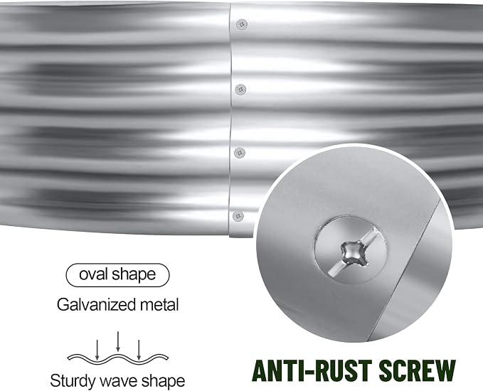Land Guard 2Pcs Galvanized Raised Garden Bed Kit, 10×4×1ft Galvanized Planter - Image 5