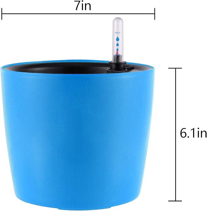 KINJOEK 4 Packs 7 Inch Self Watering Pot - Image 2
