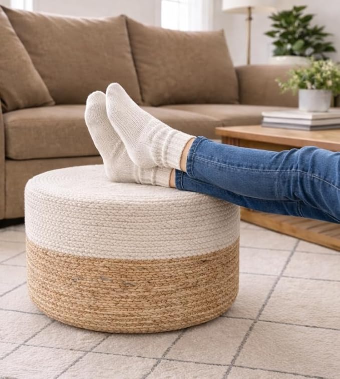 S & L Homes Pouf Ottoman - Image 3