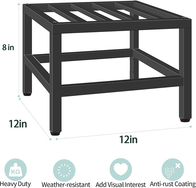 Plant Stand Indoor Outdoor, Wrought Iron Flower Stand Display Planter Shelf - Image 4