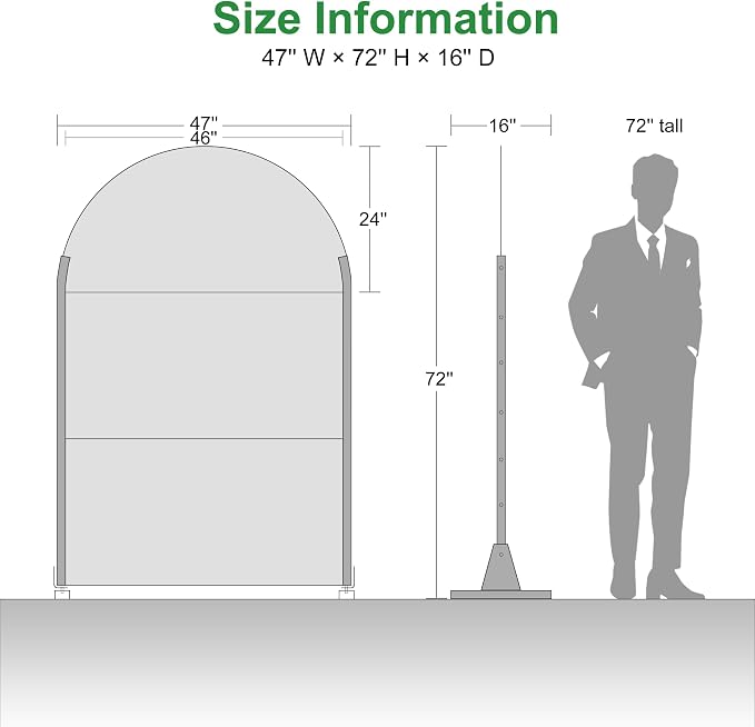 Casaphoria 72" H x 47" W Arched Metal Privacy Screen - Image 7