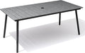 70" Patio Outdoor Dining Table for 6, Weather-Resistant Aluminum Frame by VredHom