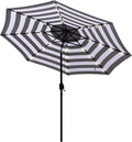 Blissun 9 ft Solar Umbrella 32 LED Lighted Patio Umbrella Table Market Umbrella by Blissun
